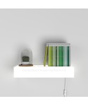 Estante iluminada 40 cm metacrilato blanco luz natural LED.