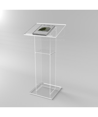 Lectern 50x40H100 Floor-standing clear acrylic lectern economic model