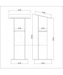 Lectern 50x40H100 Floor-standing clear acrylic lectern economic model.