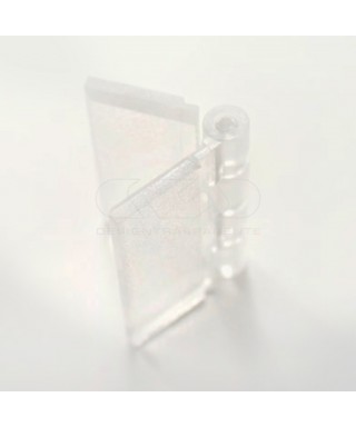 Cerniera in plexiglass trasparente piccola e di facile applicazione