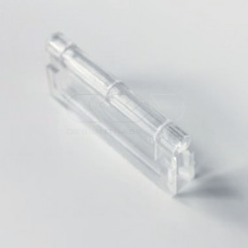 Cerniera in plexiglass trasparente grande e di facile applicazione.