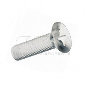 Vite in plexiglass trasparente testa svasata a croce mm 4x18.