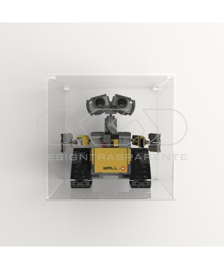 Vitrina de pared 10 cm metacrilato transparente para Lego y maquetas.