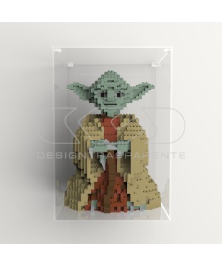 Teca da parete cm 20 in plexiglass trasparente per Lego e modellismo.