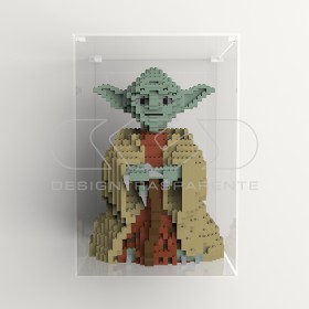 Vitrina de pared 20 cm metacrilato transparente para Lego y maquetas.