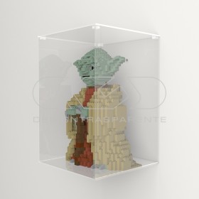 Vitrina de pared 20 cm metacrilato transparente para Lego y maquetas.