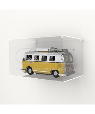 Teca da parete cm 30 in plexiglass trasparente per Lego e modellismo.