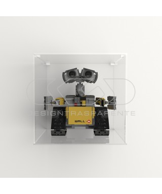 Vitrina de pared 35 cm metacrilato transparente para Lego y maquetas.