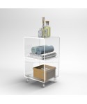 Carrello 30x50 mobiletto salvaspazio servitore in plexiglass.