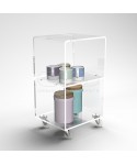Carrello 30x60 mobiletto salvaspazio servitore in plexiglass.