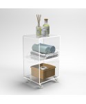 Carrello 30x60 mobiletto salvaspazio servitore in plexiglass.