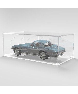 Teca 25x10 H variabile plexiglass trasparente per Modellismo e Lego.