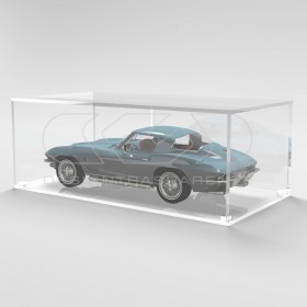 Teca 25x10 H variabile plexiglass trasparente per Modellismo e Lego.