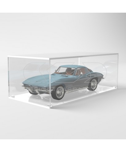 Teca 25x10 H variabile plexiglass trasparente per Modellismo e Lego.