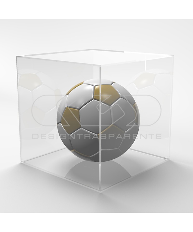 Astroplastic Teca Vetrinetta in plexiglass Trasparente per modellini cm 40x32X H30 Spessore 4mm con Base Bianca 