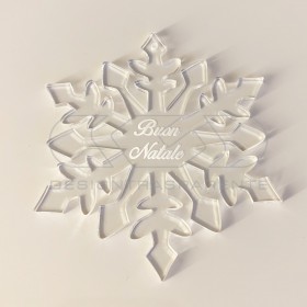 Fiocco di neve Decorazione Natalizia addobbi di Natale in plexiglass.