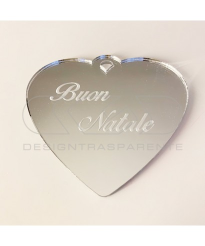 Corazón Decoración de Navidad Adornos navideños de metacrilato.