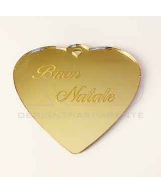 Corazón Decoración de Navidad Adornos navideños de metacrilato.