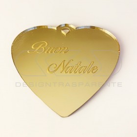 Corazón Decoración de Navidad Adornos navideños de metacrilato.