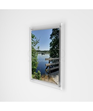 Photo Frame Base cm 65 variable H plexiglass with transparent screws.
