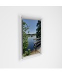 Photo Frame Base cm 65 variable H plexiglass with transparent screws.