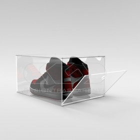 Caja de zapatos de 35 cm vitrina de metacrilato transparente.