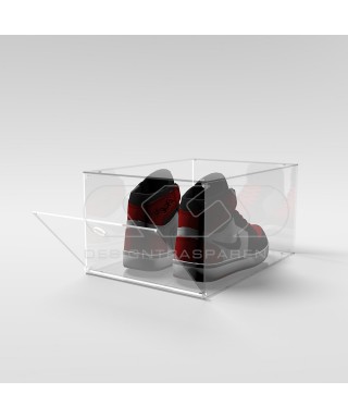 Scatola per scarpe cm 35 teca di protezione in plexiglass trasparente