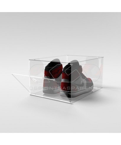 Shoe box cm 35 transparent acrylic protective case.