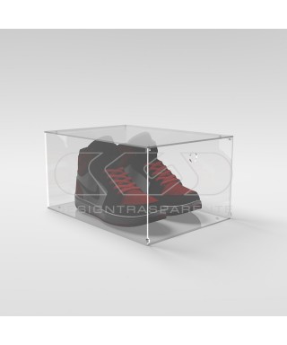 Caja de zapatos de 40 cm vitrina de metacrilato transparente.