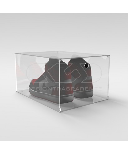 Shoe box cm 40 transparent acrylic protective case.