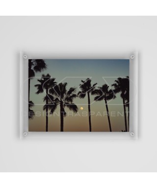 Photo Frame Base cm 85 variable H plexiglass with transparent screws.