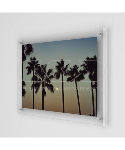 Photo Frame Base cm 85 variable H plexiglass with transparent screws.
