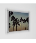 Photo Frame Base cm 90 variable H plexiglass with transparent screws.