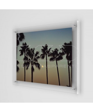 Photo Frame Base cm 95 variable H plexiglass with transparent screws.