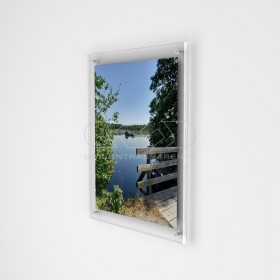 OFFERTA Cornice a giorno 90xH45cm in plexiglass con viti trasparenti.