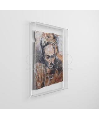 Canvas and paintings 60 cm protection box frame acrylic display case.