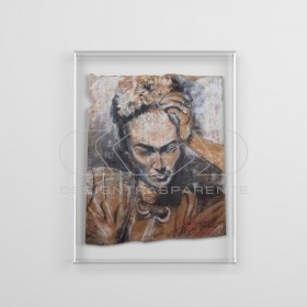 Lienzos y cuadros cm 65 caja de protección de marco de metacrilato.