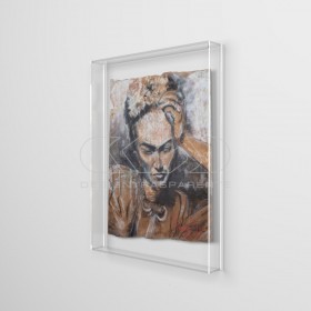 Lienzos y cuadros cm 65 caja de protección de marco de metacrilato.