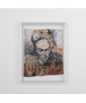 Canvas and paintings 95 cm protection box frame acrylic display case.