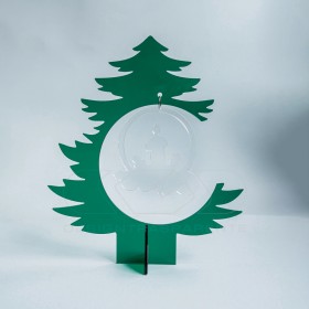 Árbol de Navidad de metacrilato verde Adornos navideños a medida.