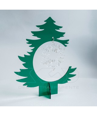 Albero di Natale in plexiglass verde Addobbi natalizi su misura.