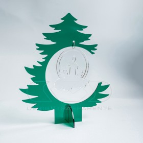 Albero di Natale in plexiglass verde Addobbi natalizi su misura.