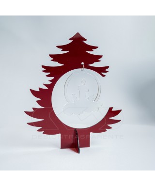Red acrylic Christmas Tree custom Christmas decorations.