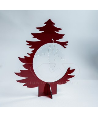 Red acrylic Christmas Tree custom Christmas decorations.