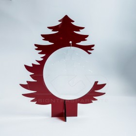 Red acrylic Christmas Tree custom Christmas decorations.