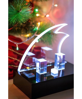 Clear acrylic Christmas decorations - 6pz. 