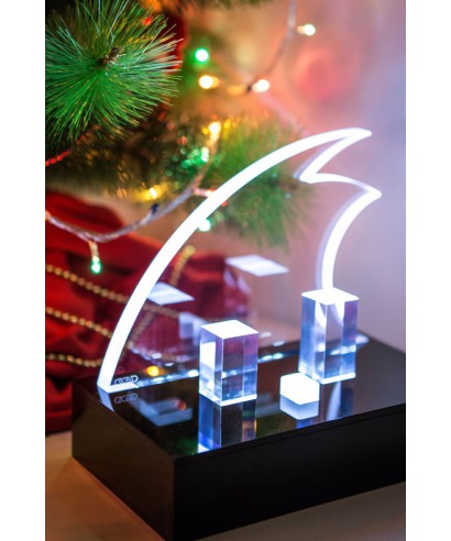 Decorazioni di Natale: presepe moderno in plexiglass