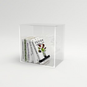 Cubo da terra cm 20 box espositore vetrina in plexiglass trasparente.
