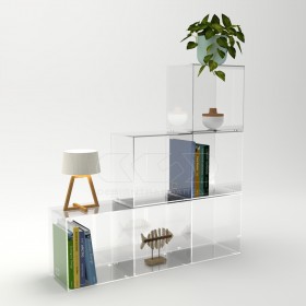 Floor cube cm 30 clear acrylic display case