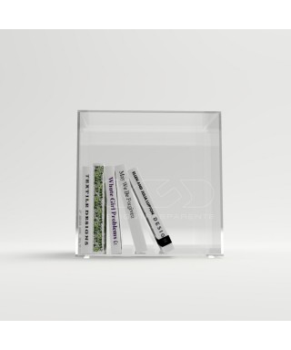 Cubo da terra cm 35 box espositore vetrina in plexiglass trasparente.